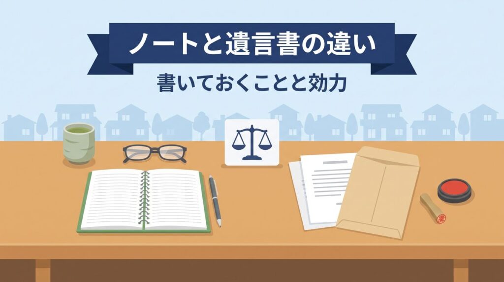 ノートと遺言書の違い 書いておくことと効力