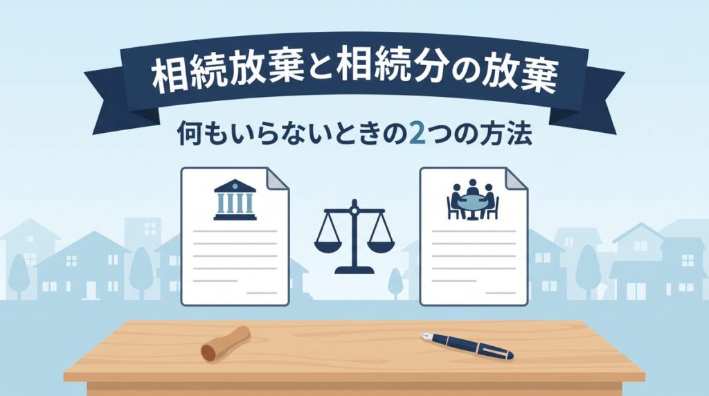 相続放棄と相続分の放棄 何もいらないときの2つの方法