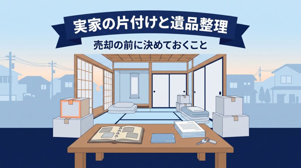 実家の片付けと遺品整理 売却の前に決めておくこと