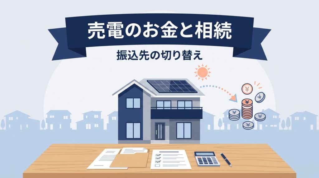 売電のお金と相続 振込先の切り替え