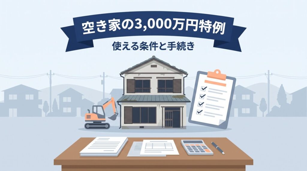 空き家の3,000万円特例 使える条件と手続き