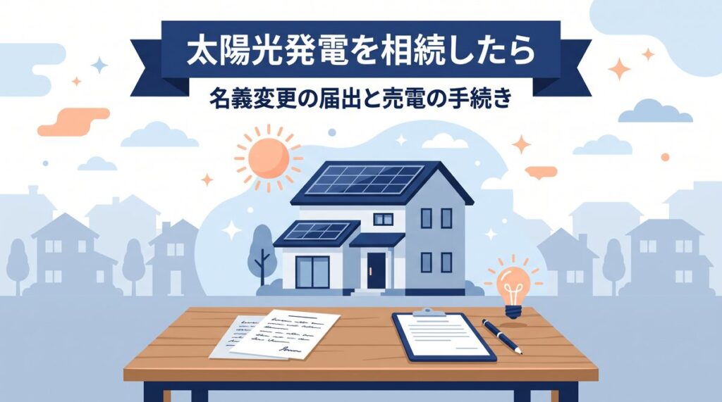 太陽光発電を相続したら 名義変更の届出と売電の手続き