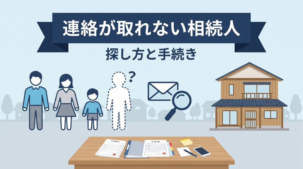 連絡が取れない相続人 探し方と手続き
